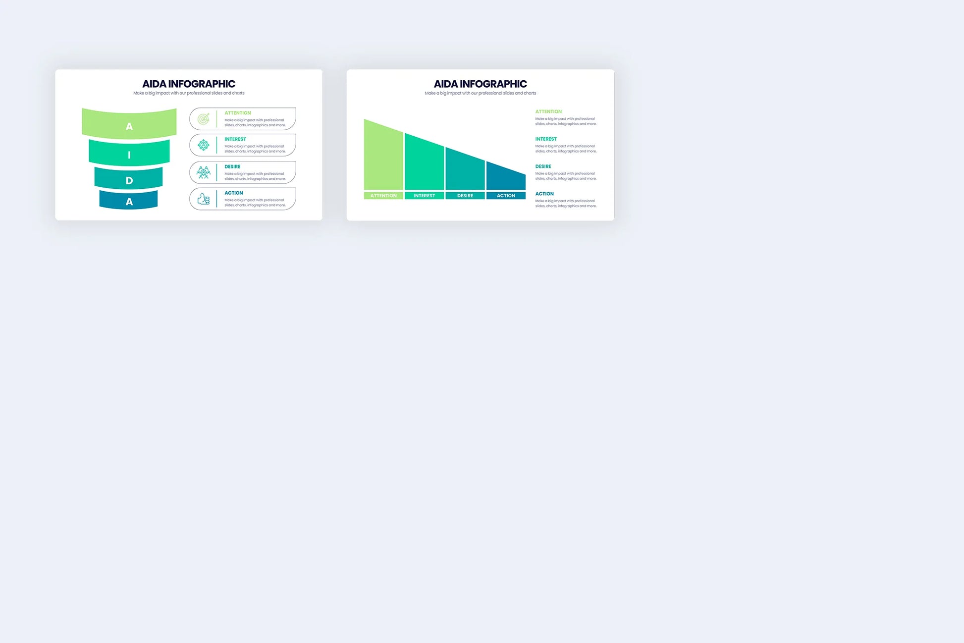 AIDA Model Infographic templates