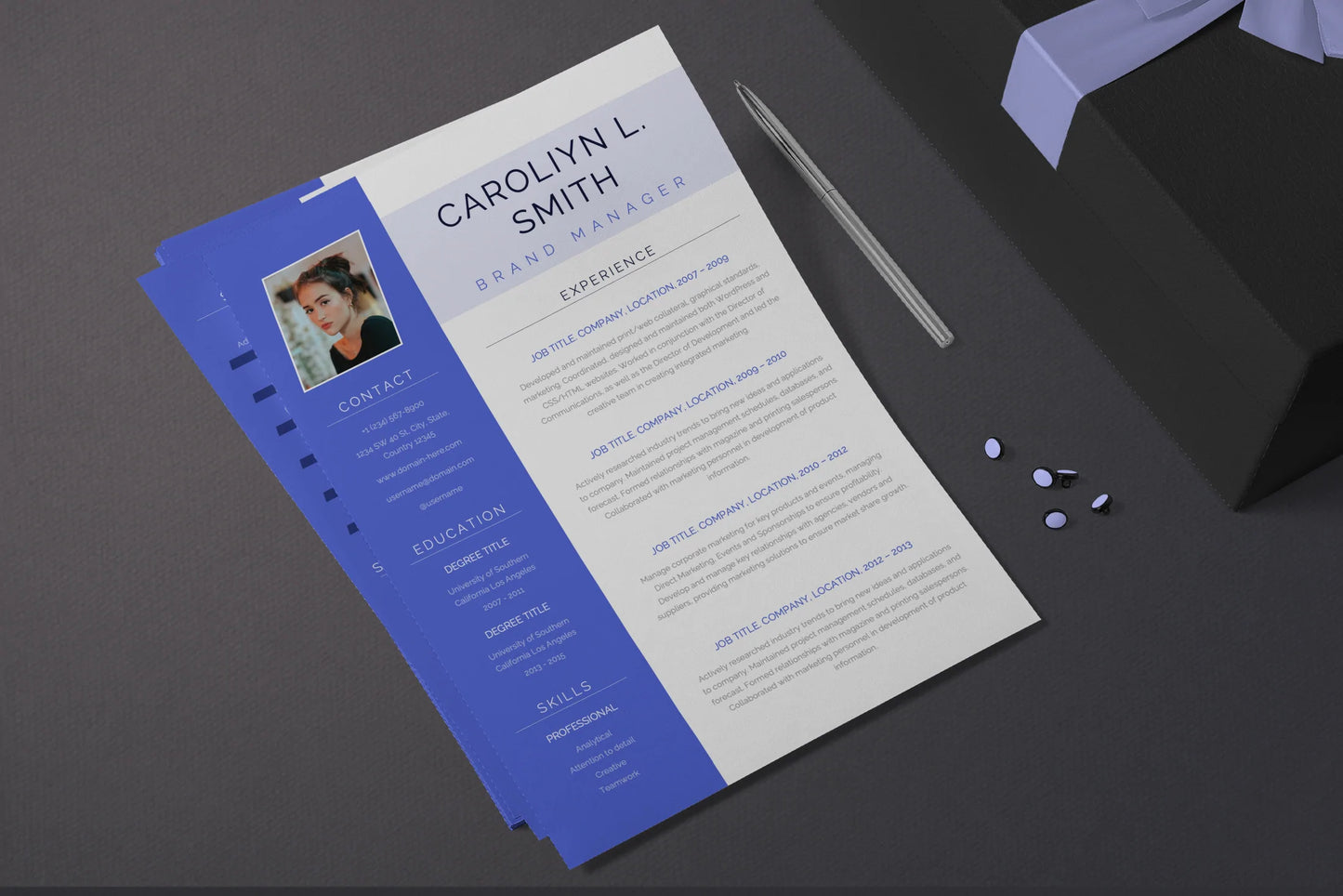 Nora - Resume Template Infographic templates