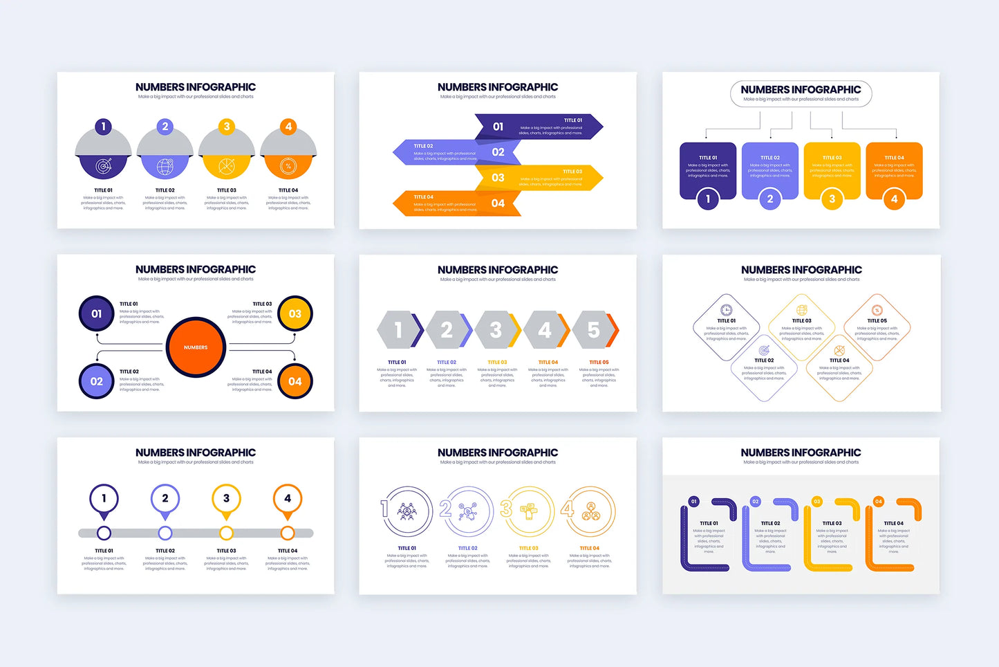 Number Infographic templates