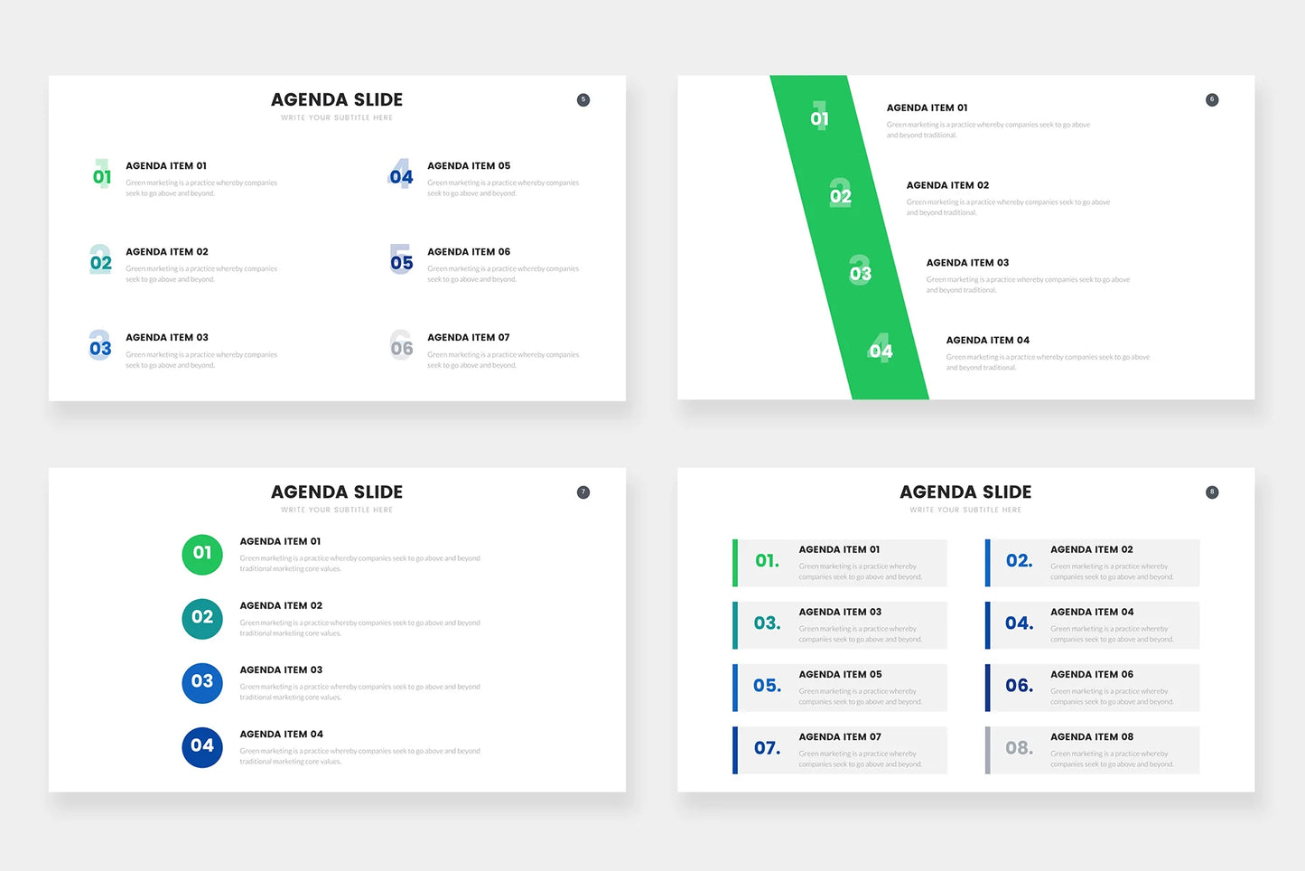 agenda Infographics PowerPoint templates