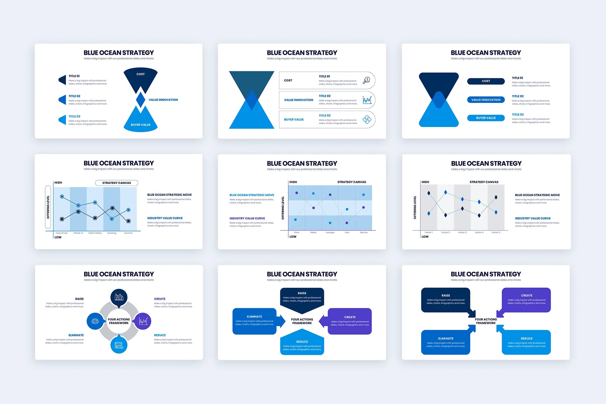 Blue Ocean Strategy  Infographic Templates PowerPoint slides