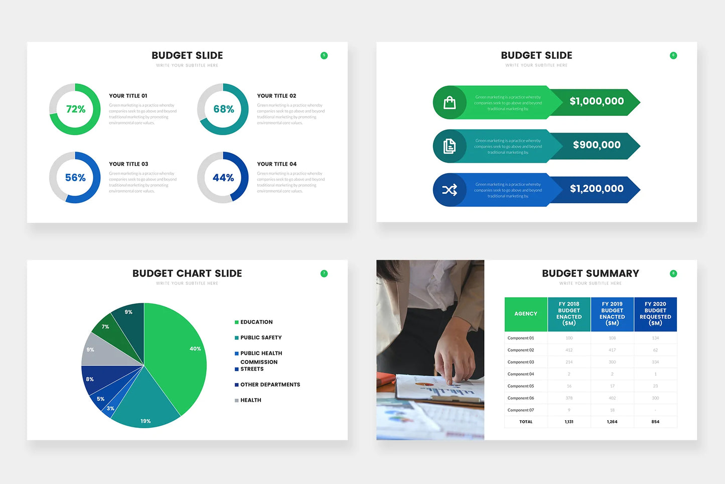 Budget Infographic Templates PowerPoint slides