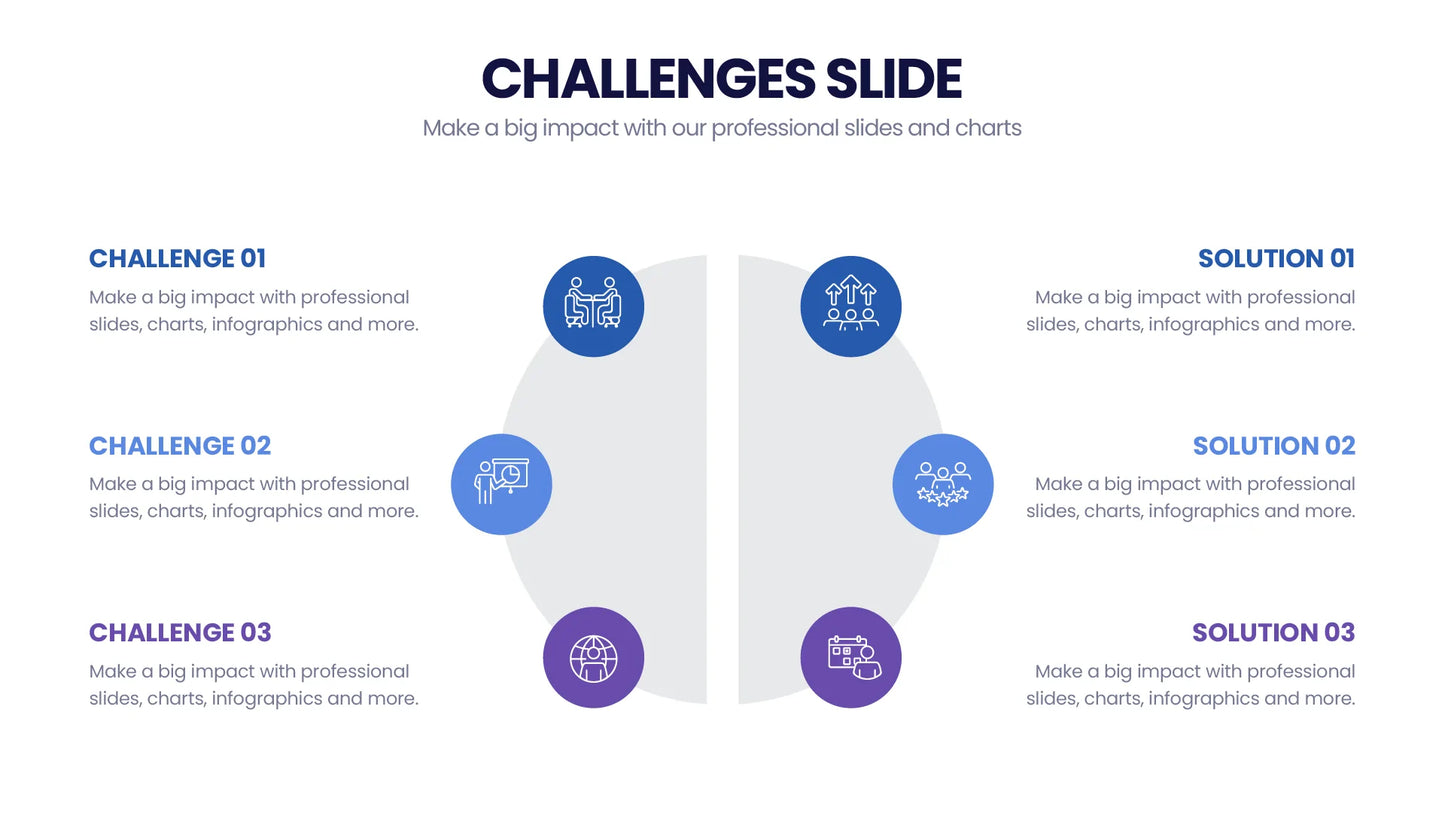 Challenges Infographic Templates PowerPoint slides
