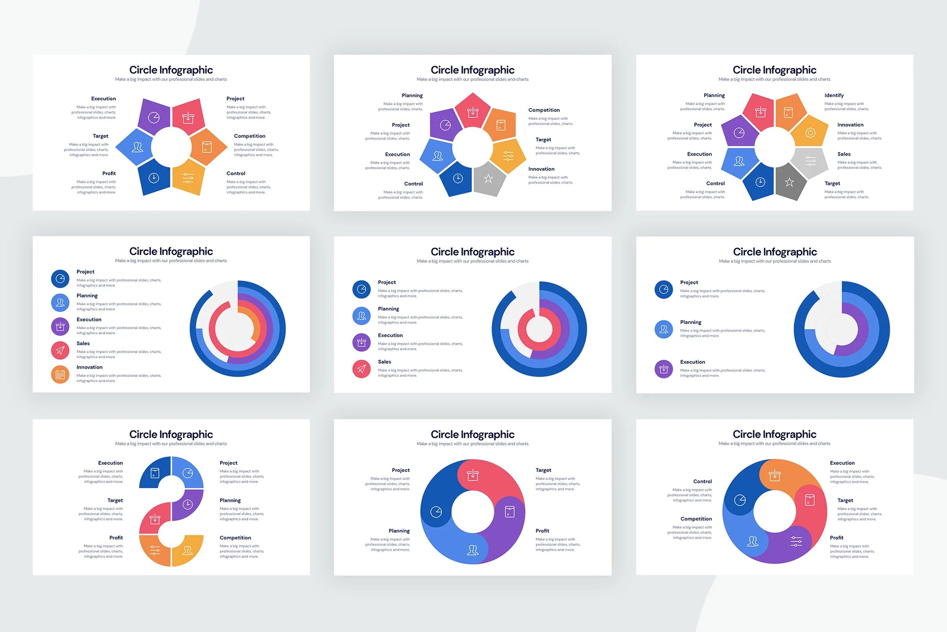 Circle Infographics for CANVA