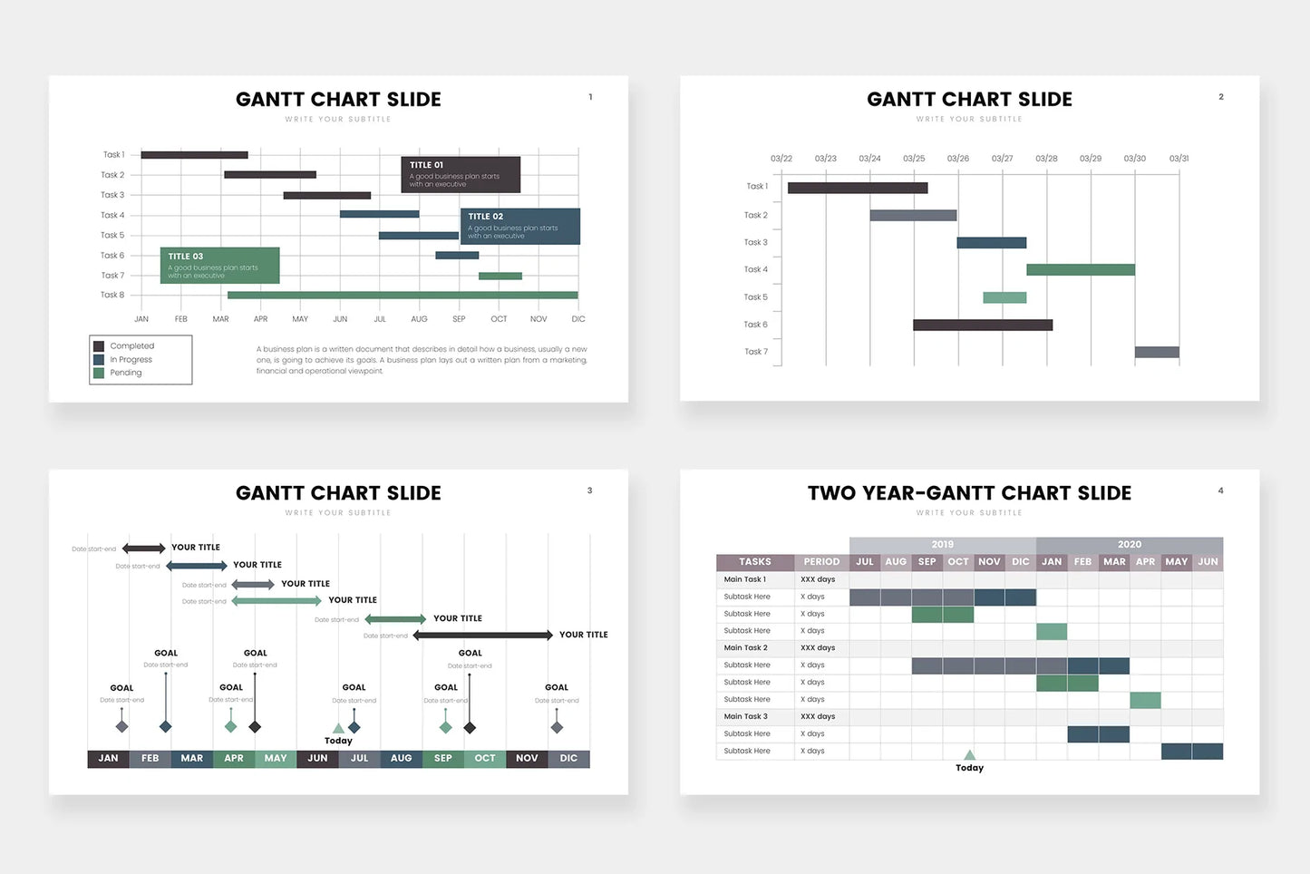 Gantt Chart Infographic templates