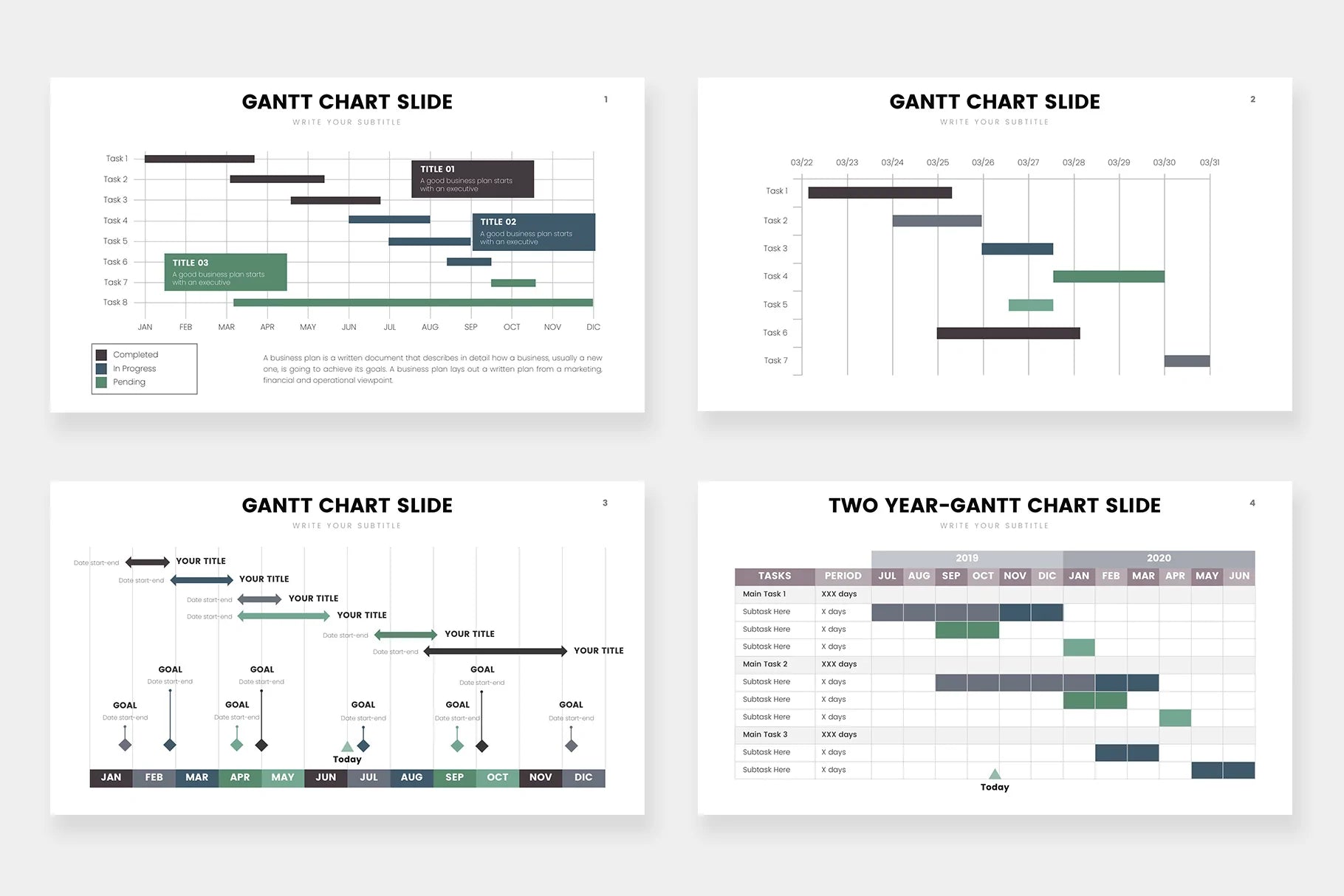 Gantt Infographic templates