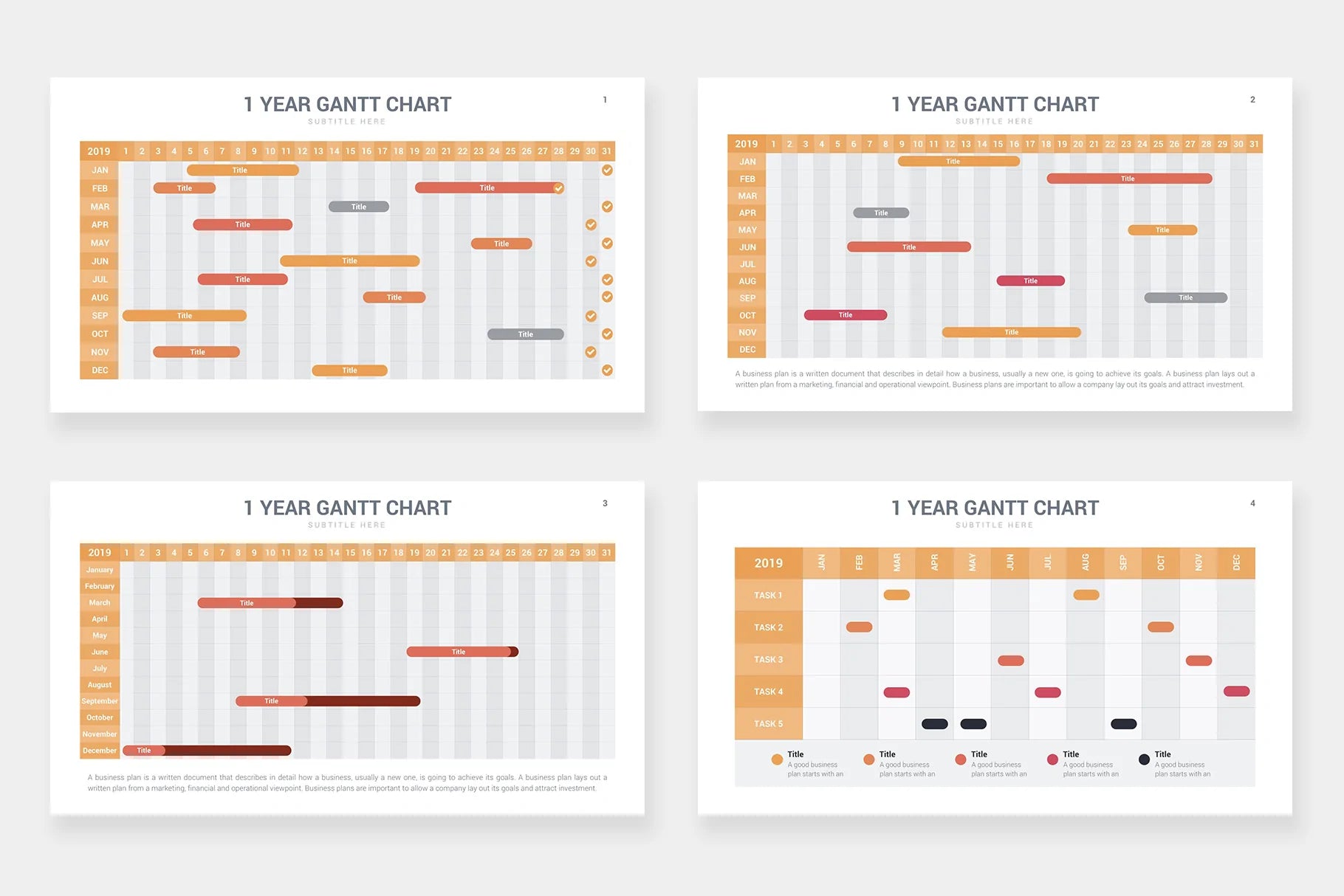 Gantt Infographic templates