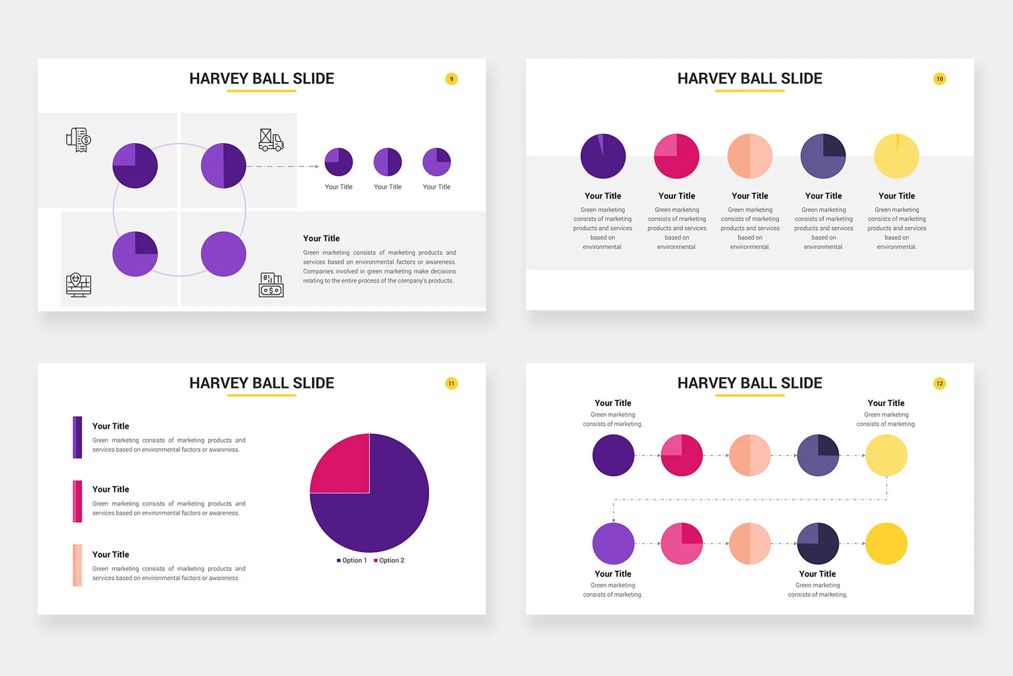 Harvey Ball Infographic templates