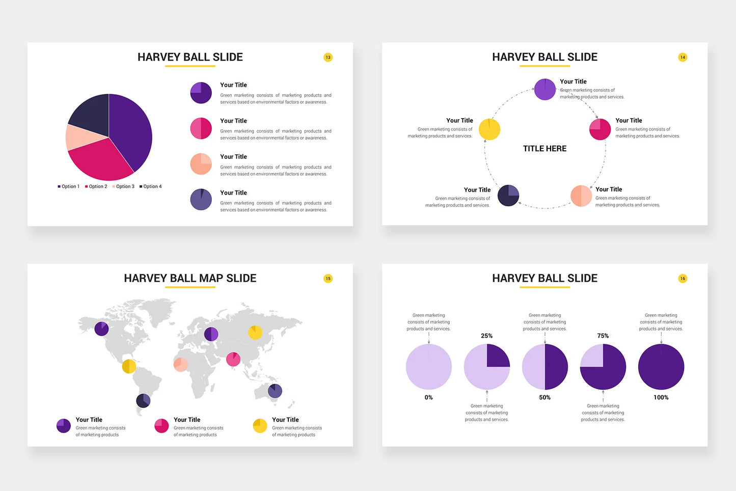 Harvey Ball Infographic templates