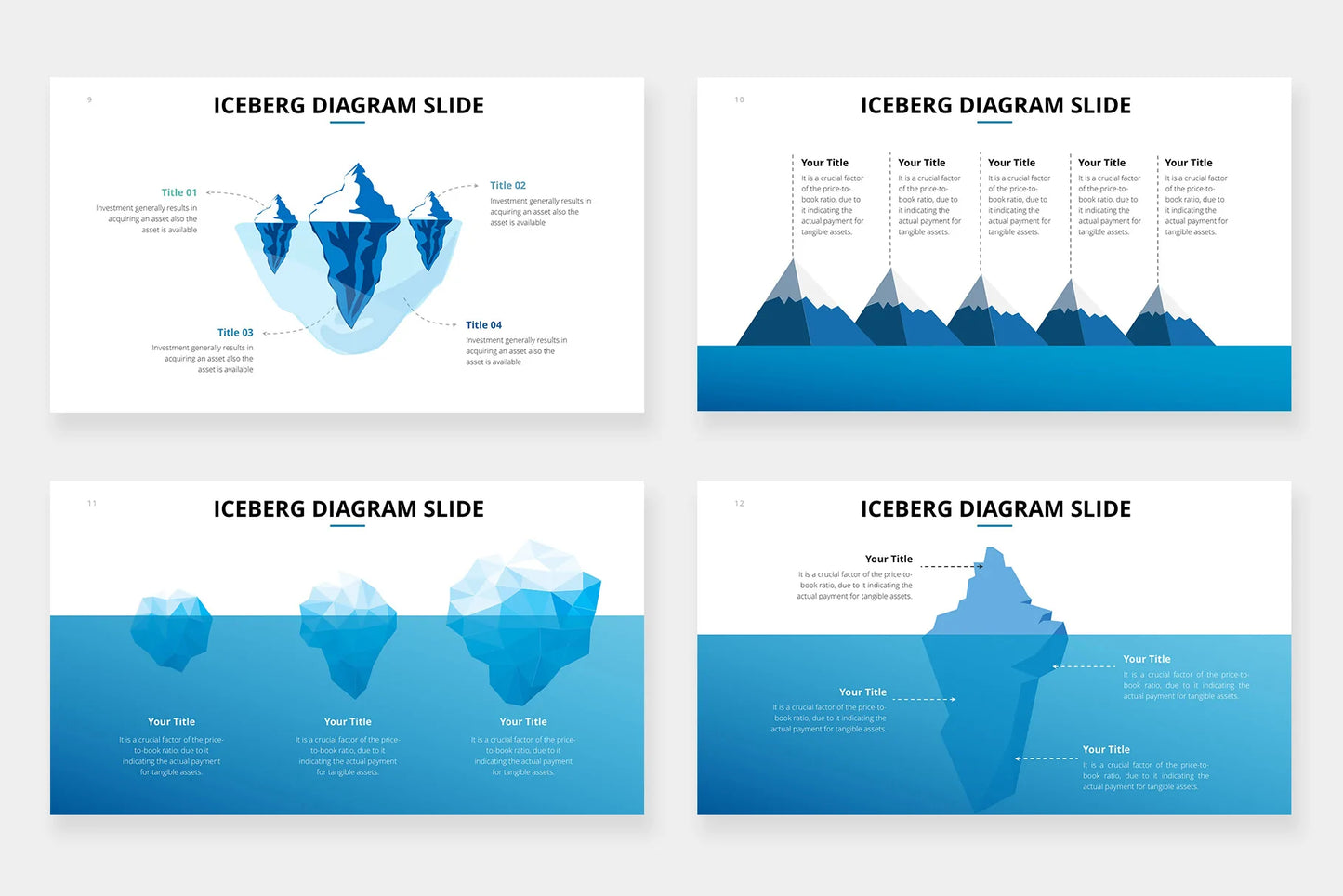 Iceberg Diagram Infographic templates