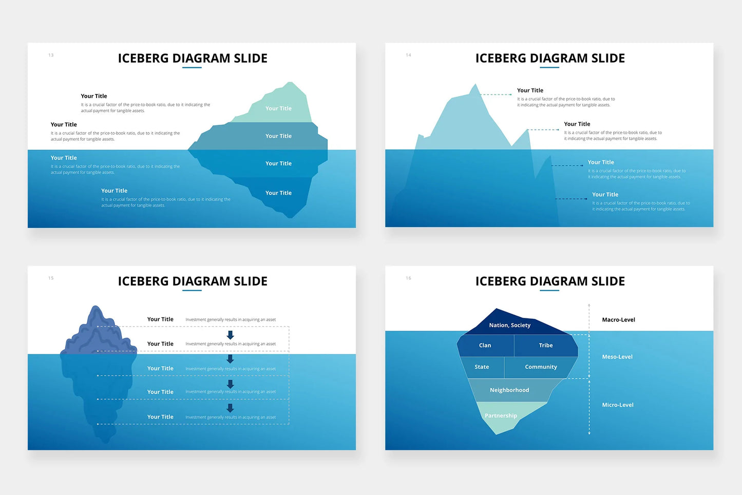 Iceberg Diagram Infographic templates