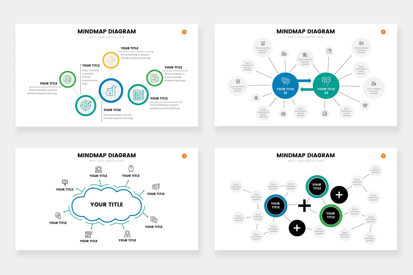 Mind Map Infographic templates