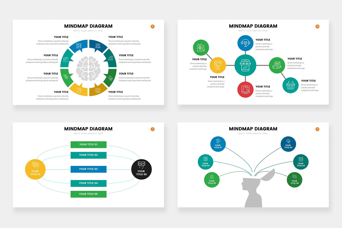Mind Map Infographic templates