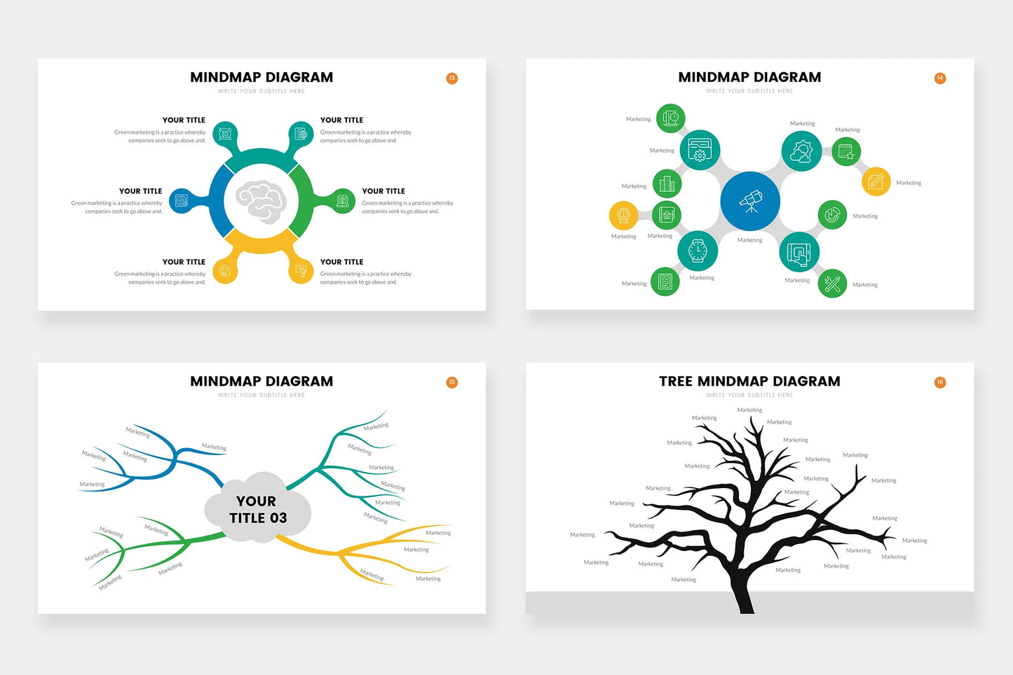 Mind Map Infographic templates