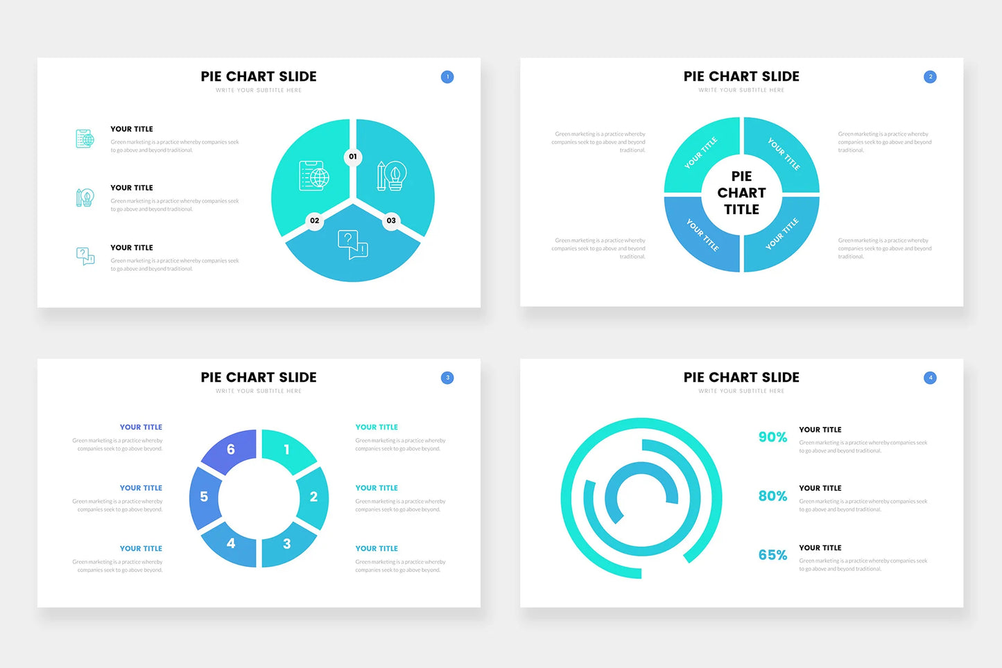 Pie Chart Infographic templates