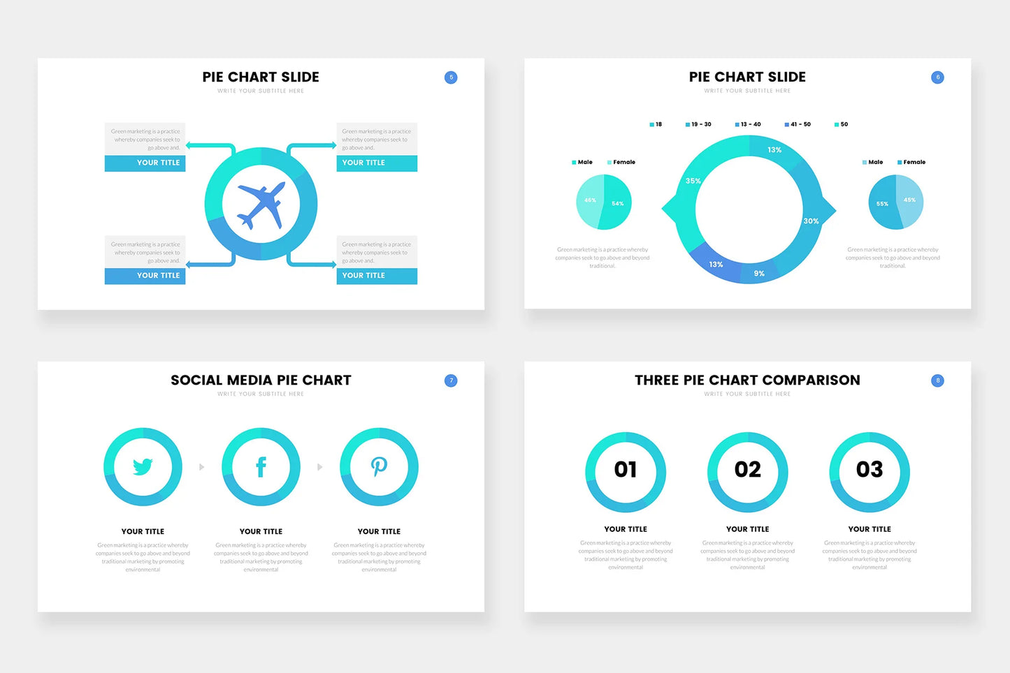 Pie Chart Infographic templates