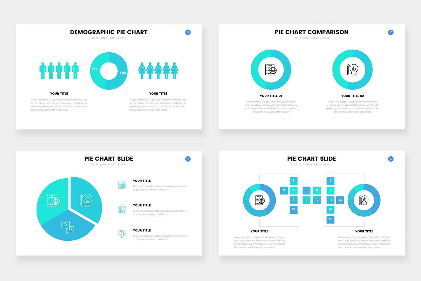 Pie Chart Infographic templates