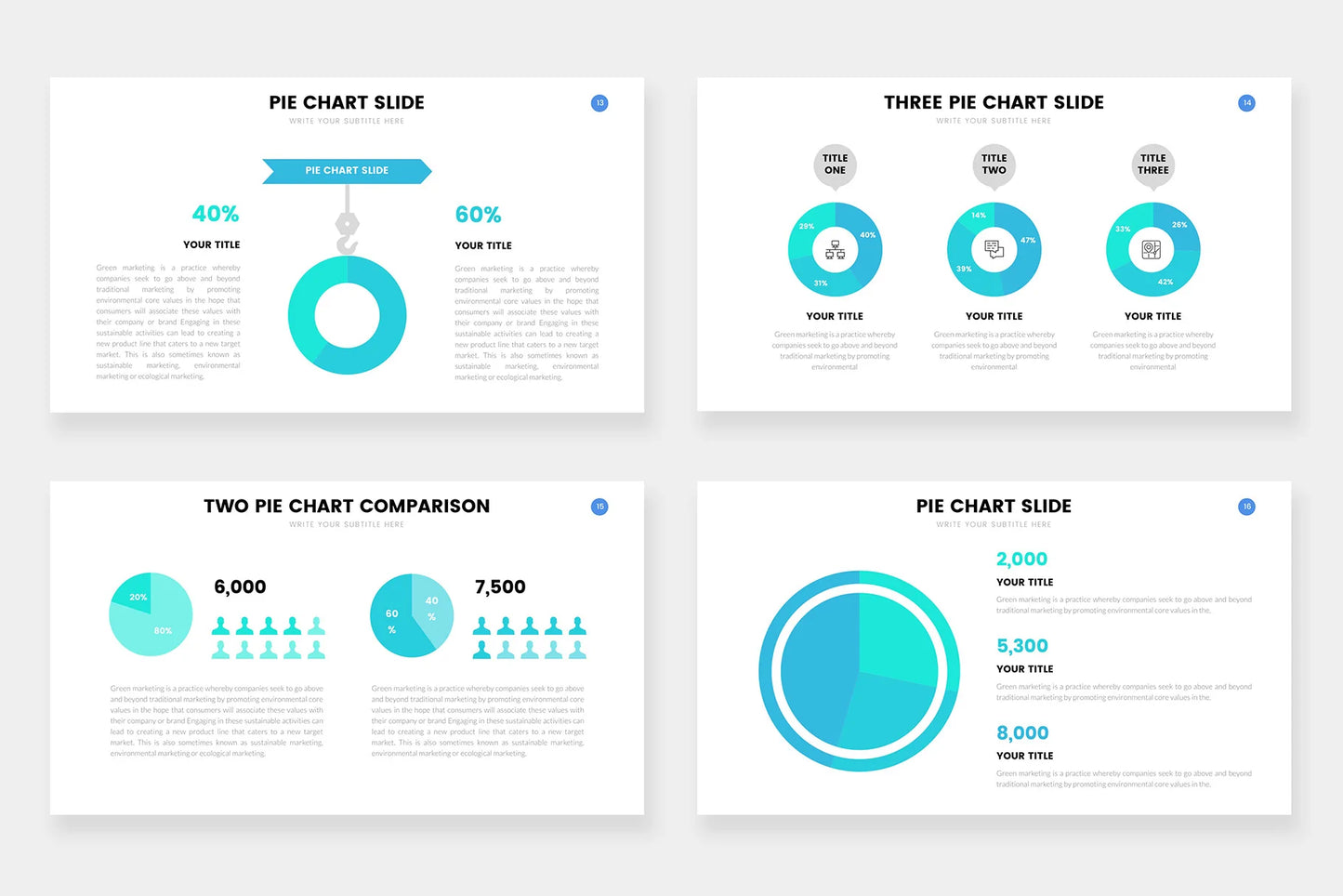 Pie Chart Infographic templates