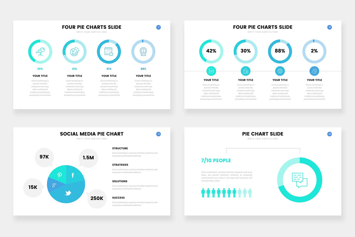 Pie Chart Infographic templates