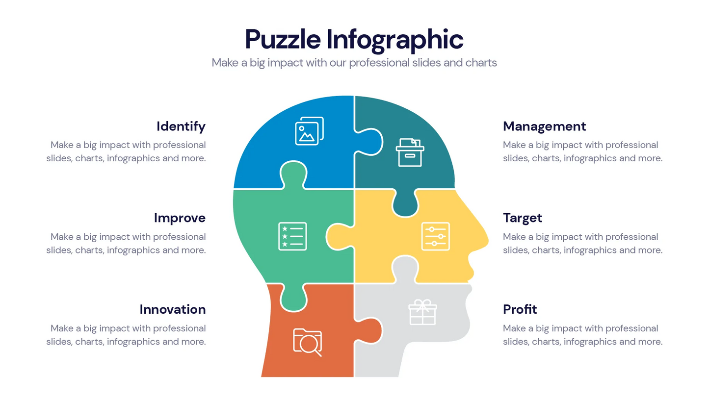 Puzzle Infographic templates