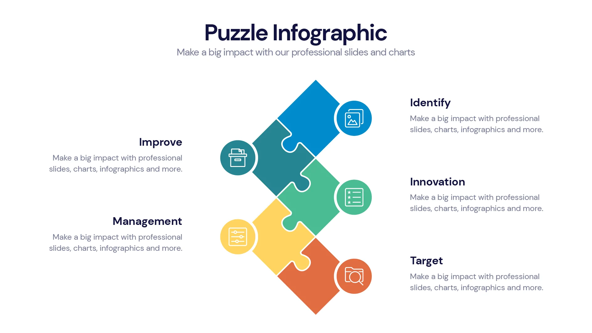 Puzzle Infographic templates