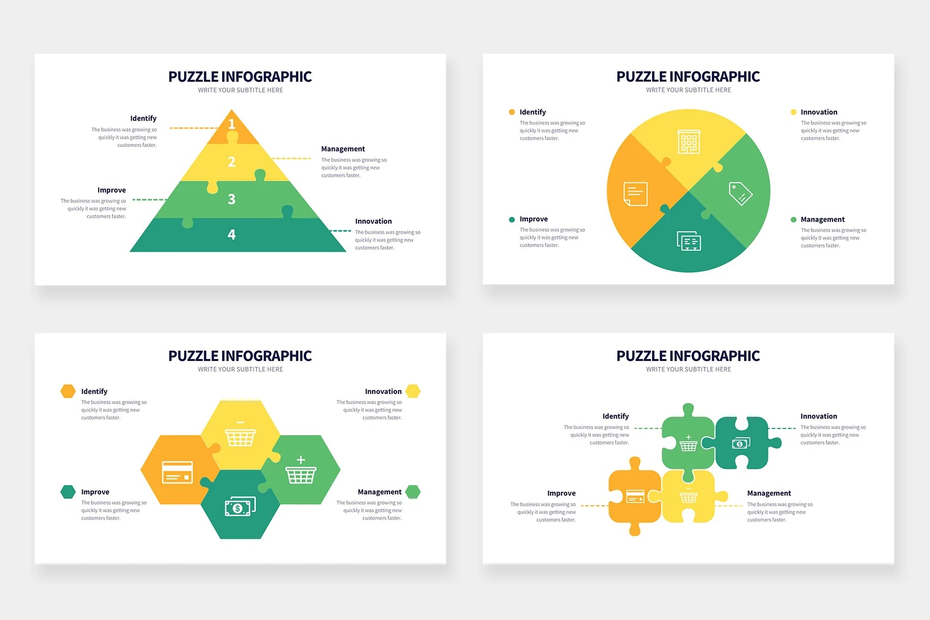 Puzzle Infographic templates