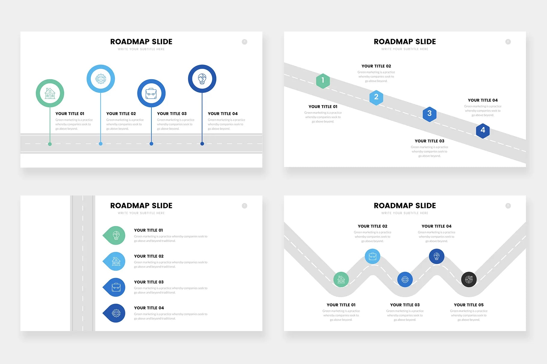 Roadmap Infographic Templates PowerPoint slides
