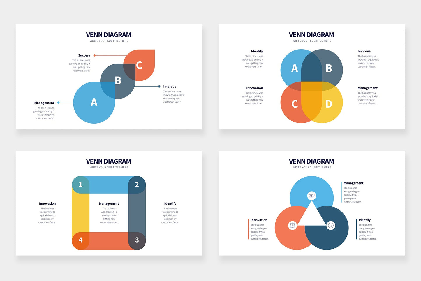 Venn Infographic templates