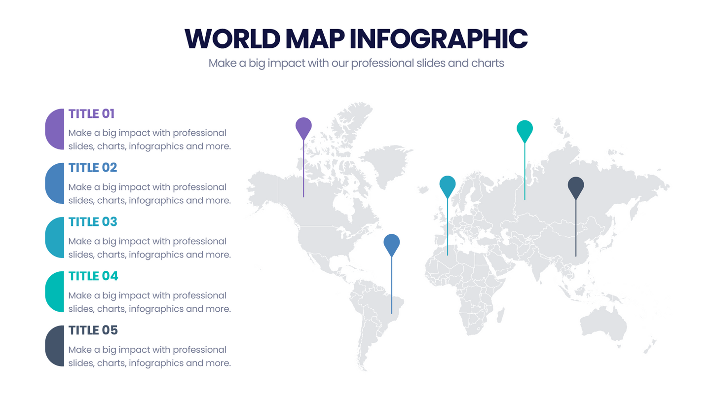 World Map Infographic templates