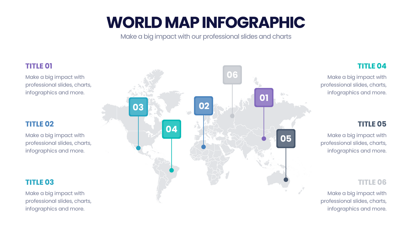 World Map Infographic templates