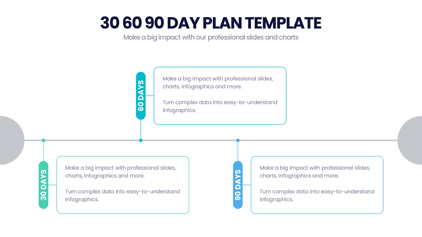 30 60 90 Day Plan infographics