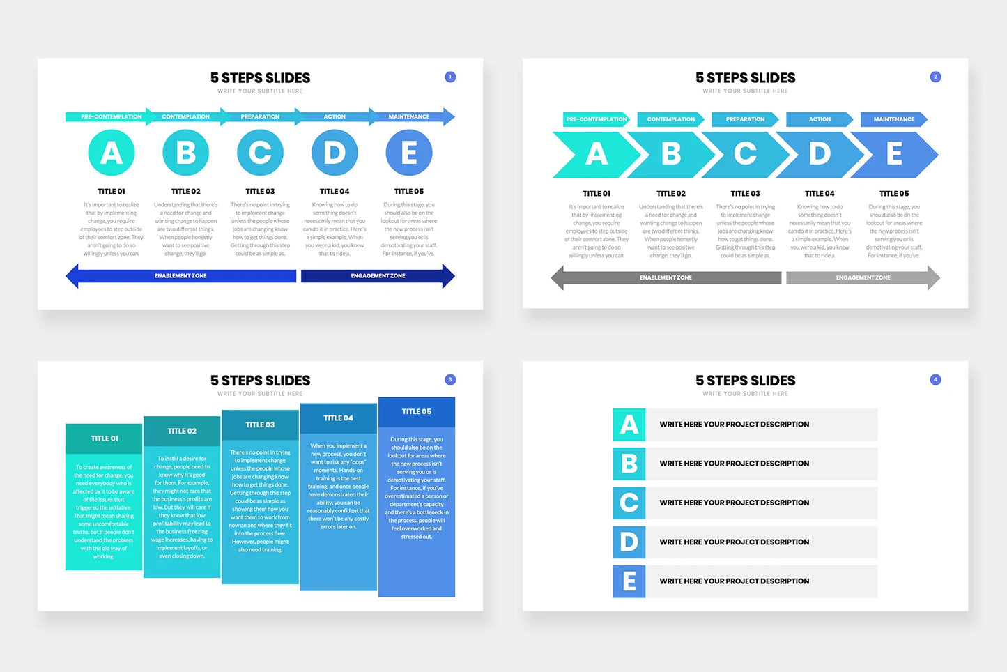 5 step Infographic Templates PowerPoint slides