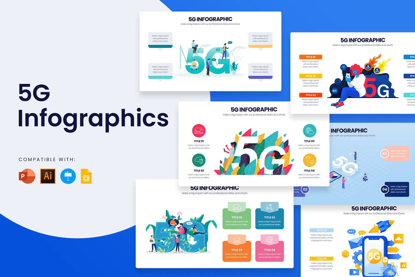 5G Infographic Templates PowerPoint slides