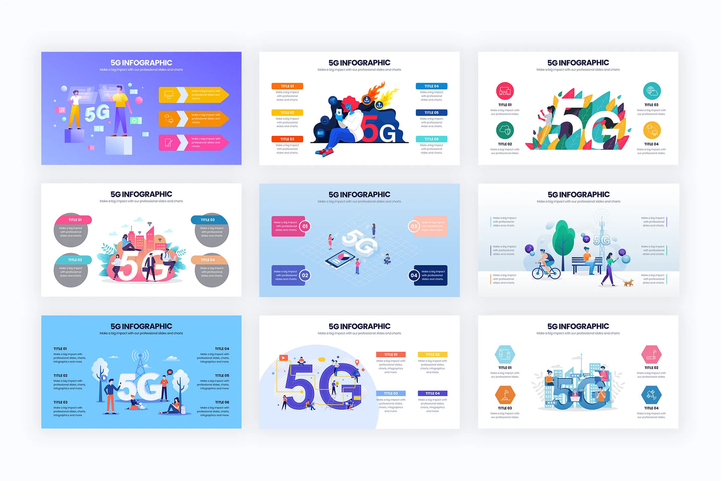 5G Infographic Templates PowerPoint slides