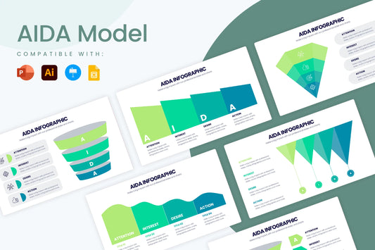 AIDA Model Infographic Templates PowerPoint slides
