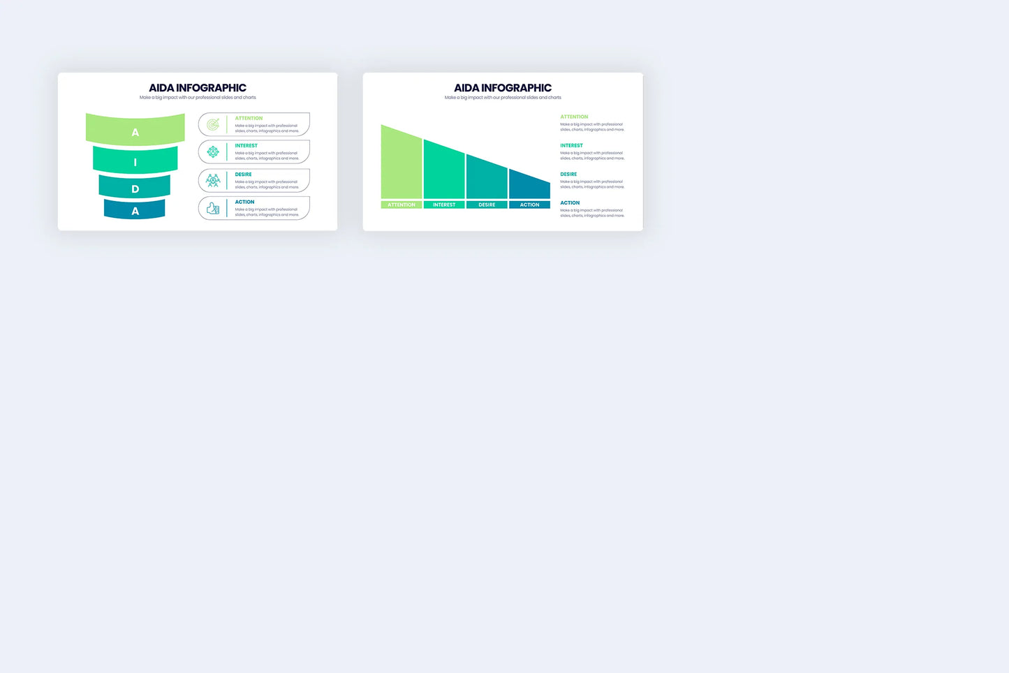 AIDA Model Infographic templates