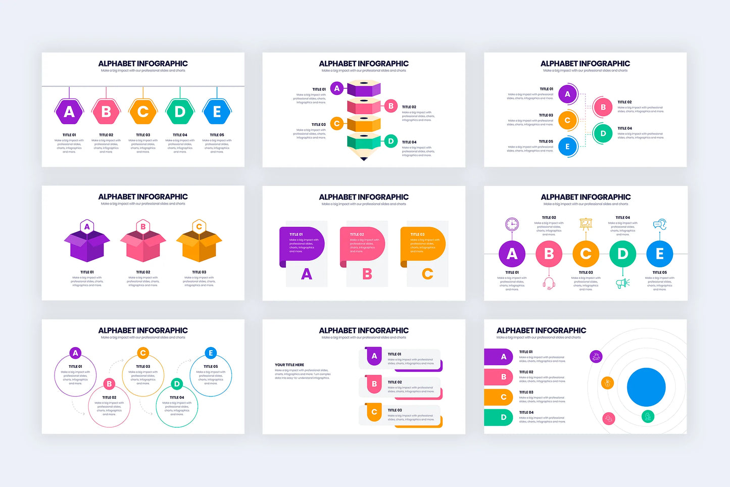 Alphabet Infographic Templates