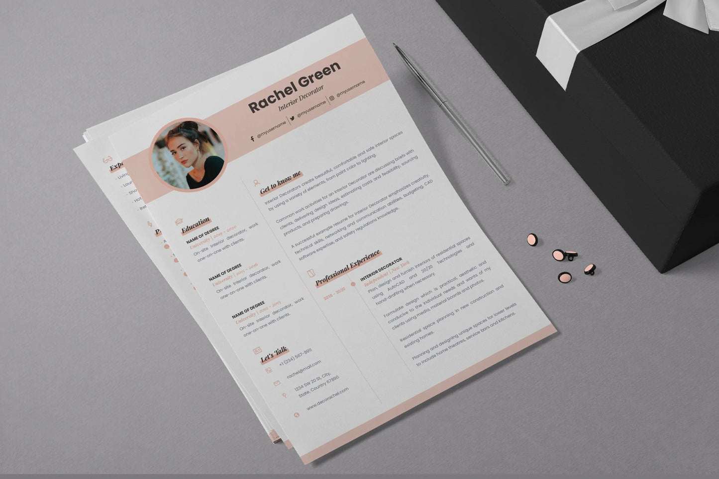 Aria Resume + Cover Letter Template Infographic templates