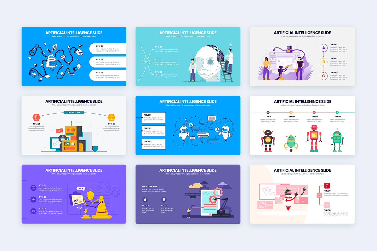 Artificial Intelligence Infographics PowerPoint templates