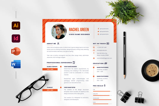 Ava Resume + Cover Letter  Infographic Templates PowerPoint slides