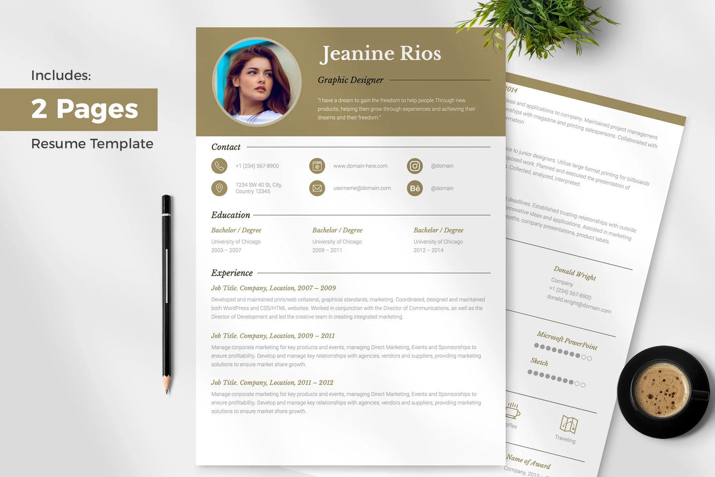 Chloe - Resume Templates PowerPoint slides