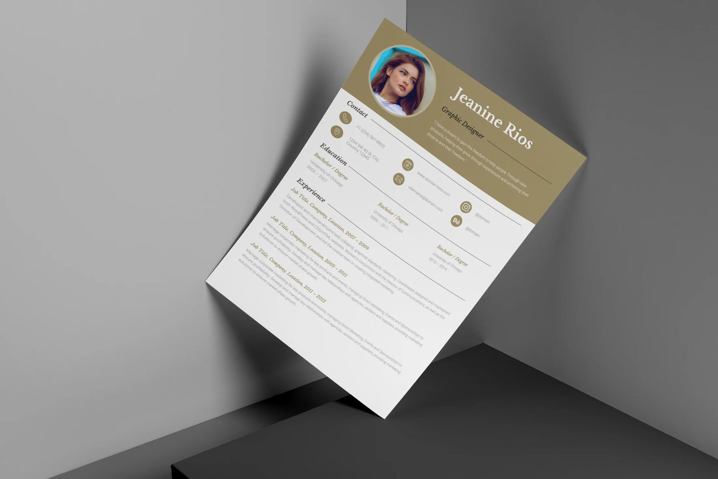 Chloe - Resume Templates PowerPoint slides