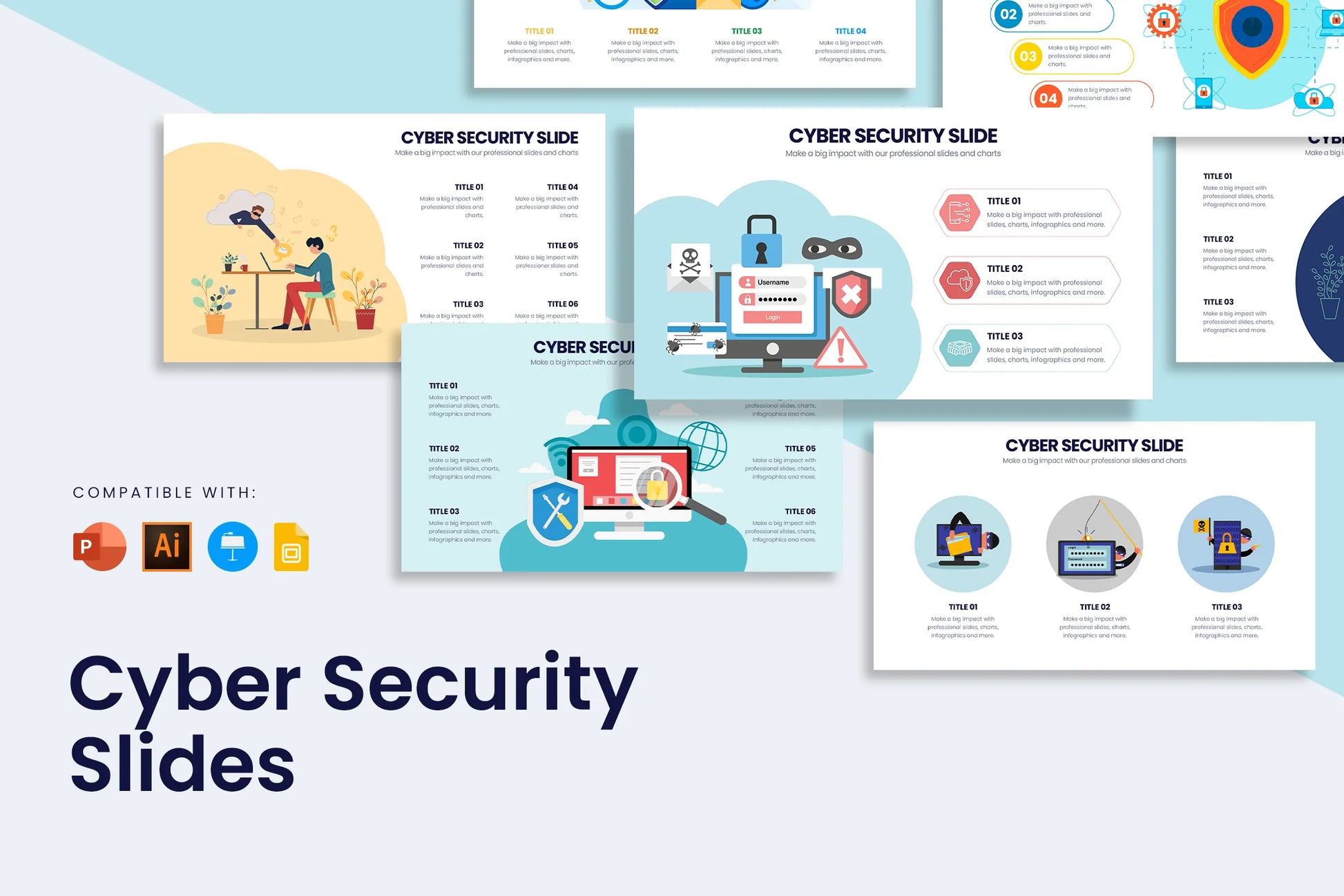 Cybersecurity Infographic Templates PowerPoint slides
