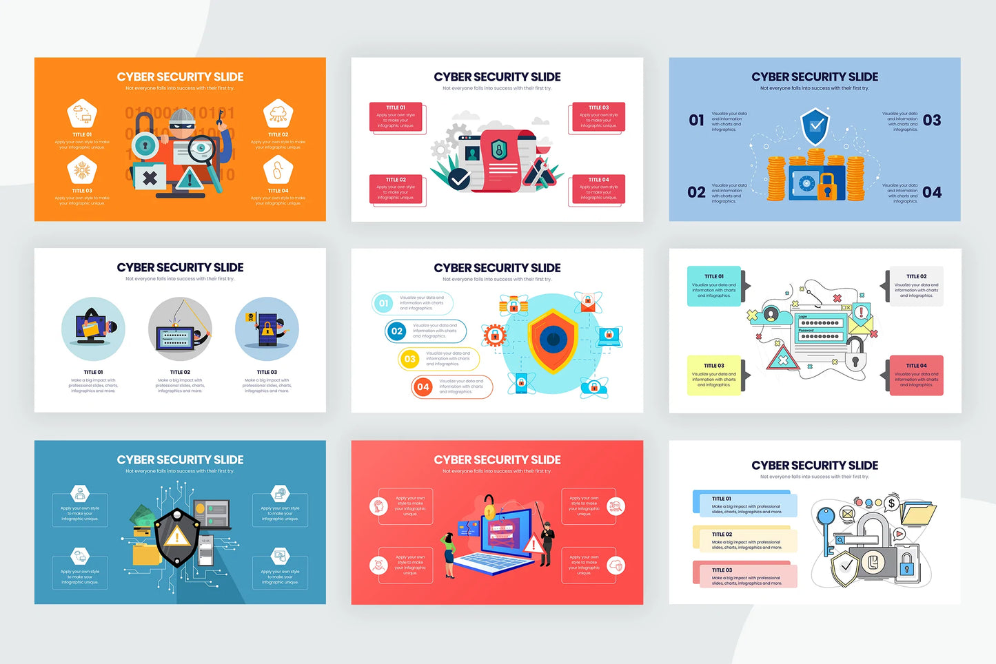 Cybersecurity Infographic Templates PowerPoint slides