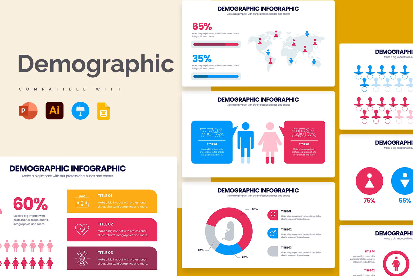 Modèles d'infographie démographique