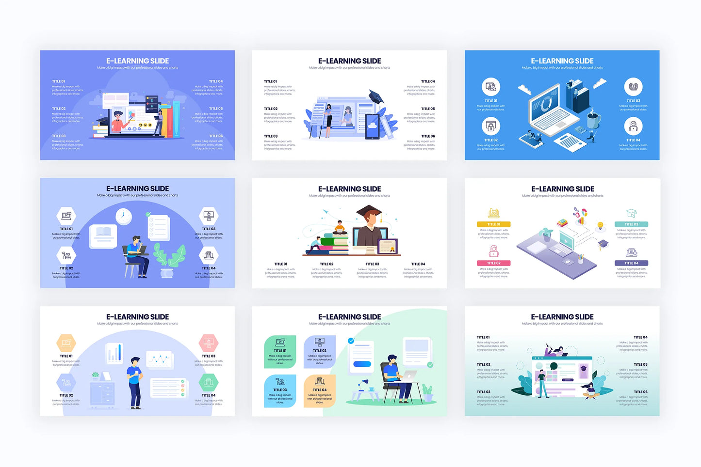 E Learning Infographic templates