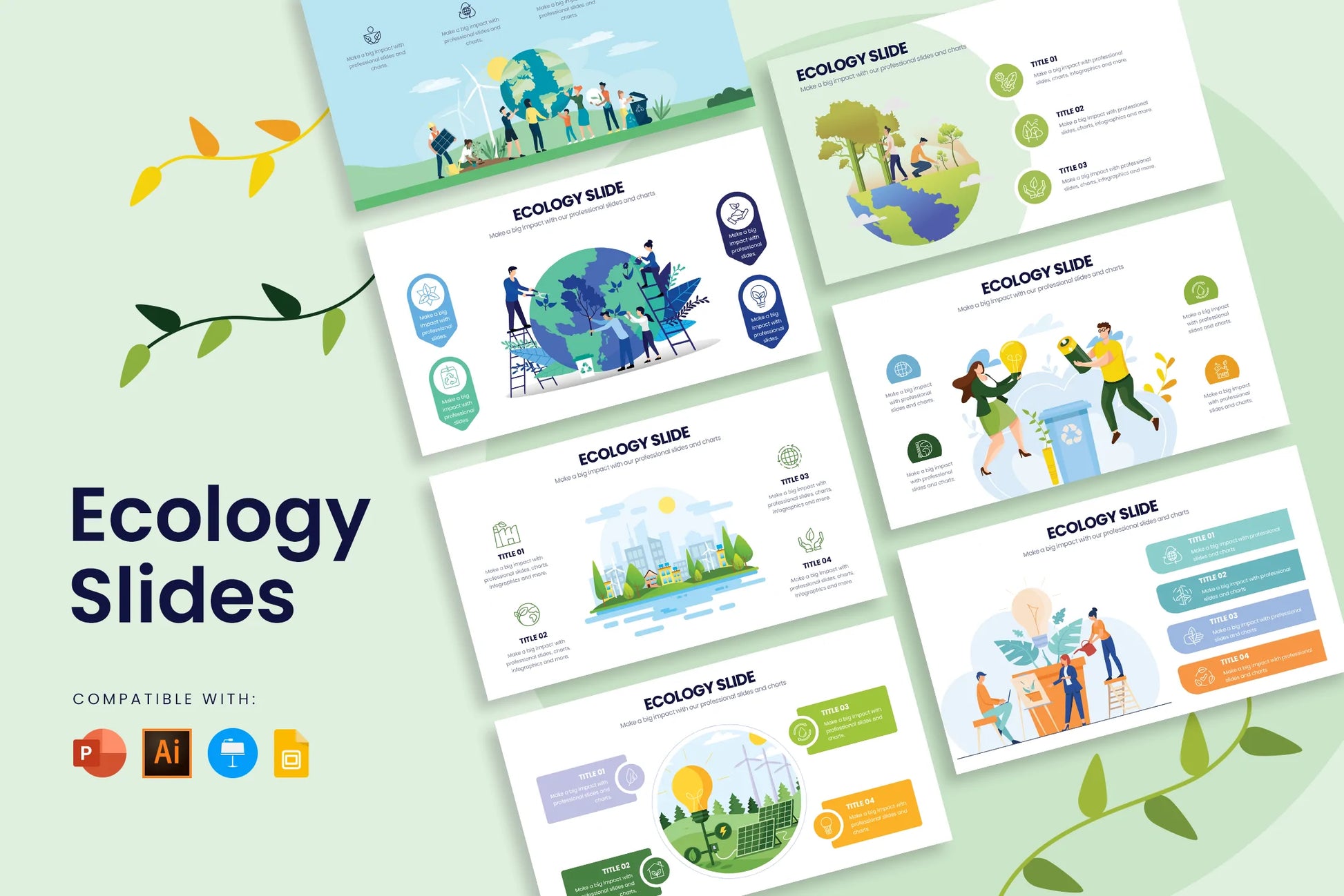 Ecology Infographic Templates for Powerpoint, Keynote, Google Slides and Illustrator Infographic templates