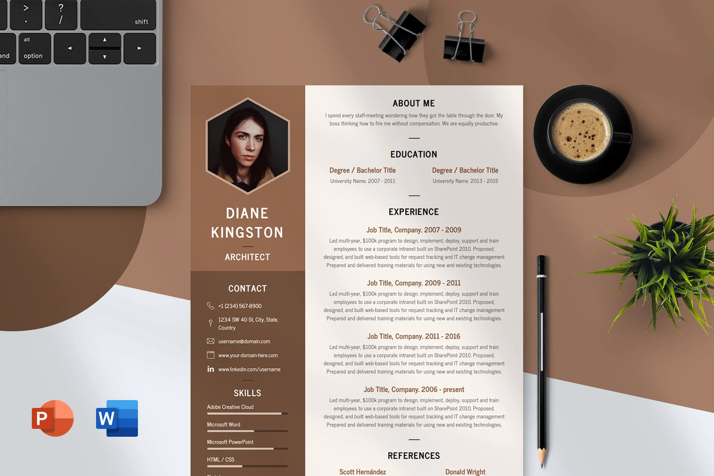 Elena - Resume Template Infographic Templates PowerPoint slides