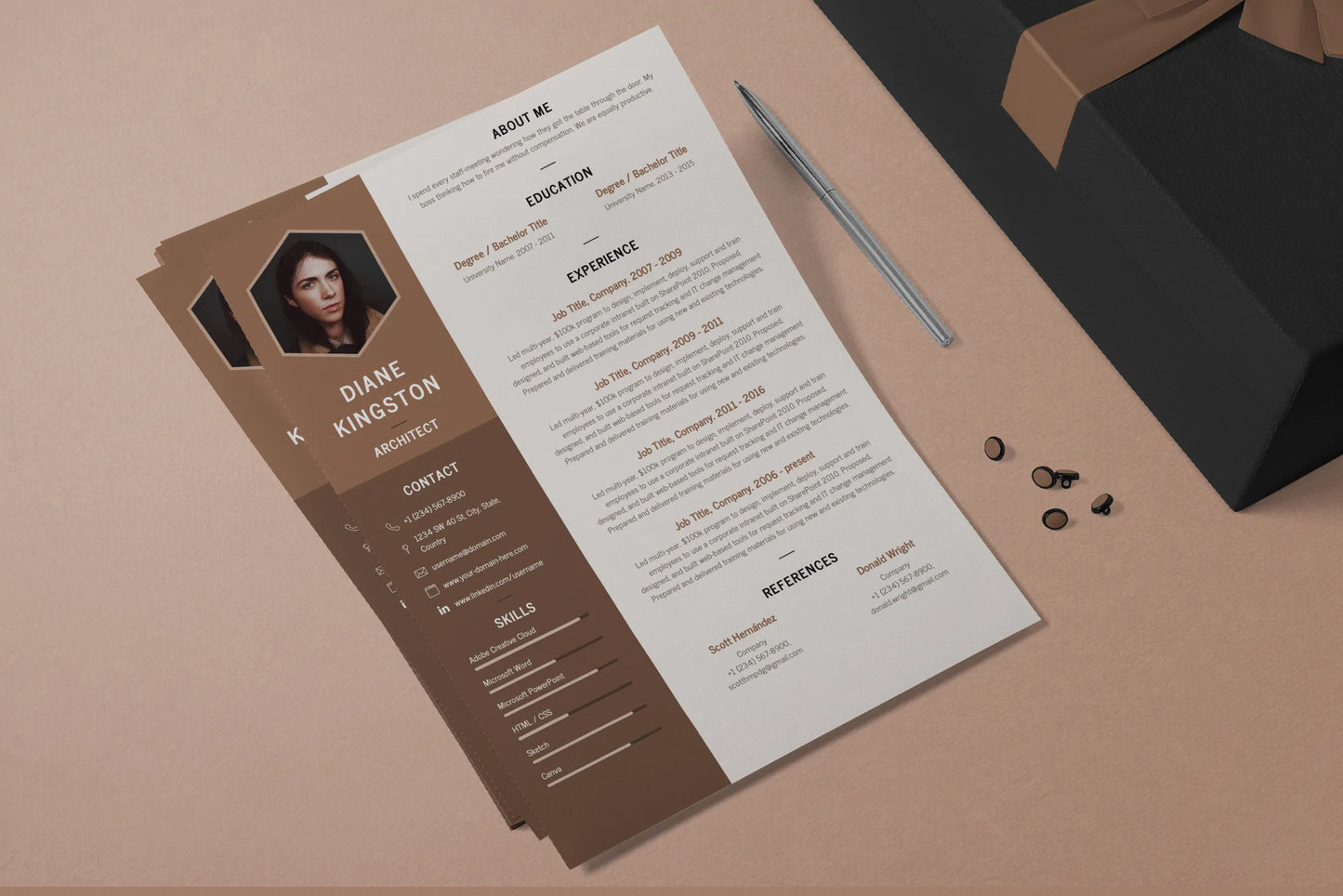 Elena - Resume Template Infographic Templates PowerPoint slides