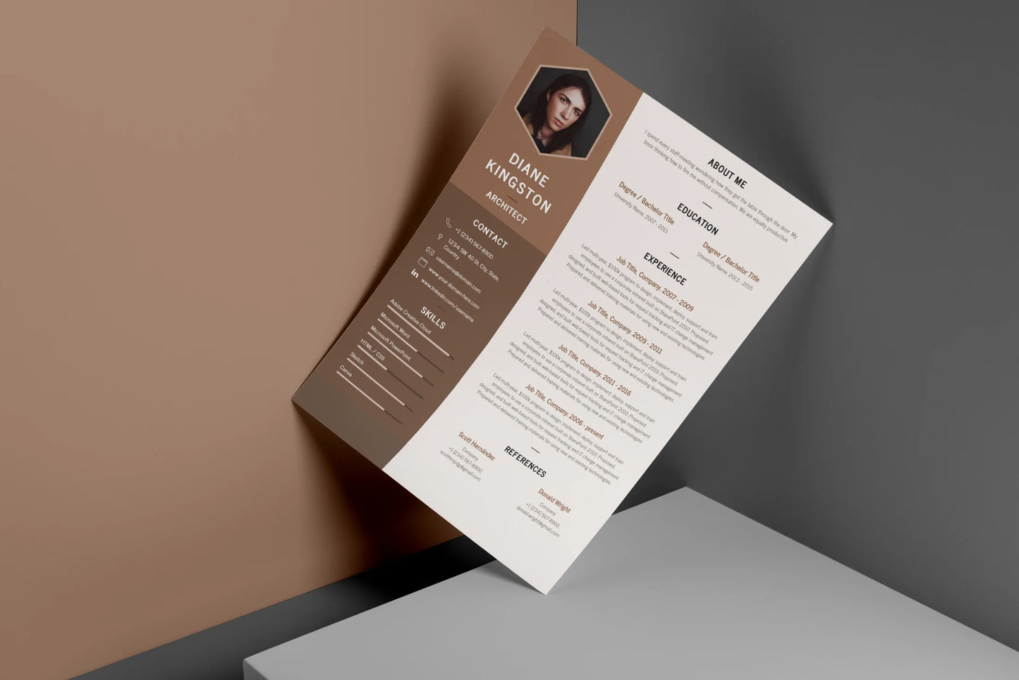 Elena - Resume Template Infographic Templates PowerPoint slides